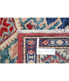 Kazak 2'10'' X 4'2'' Hand-Knotted Wool Rug 2'10'' x 4'2'' (85 X 125) / Red / Ivory