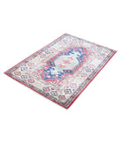 Kazak 2'10'' X 4'2'' Hand-Knotted Wool Rug 2'10'' x 4'2'' (85 X 125) / Red / Ivory