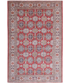 Kazak 5'4'' X 8'2'' Hand-Knotted Wool Rug 5'4'' x 8'2'' (160 X 245) / Red / Ivory