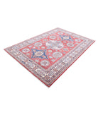 Kazak 5'6'' X 8'3'' Hand-Knotted Wool Rug 5'6'' x 8'3'' (165 X 248) / Red / Ivory