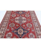 Kazak 5'6'' X 8'3'' Hand-Knotted Wool Rug 5'6'' x 8'3'' (165 X 248) / Red / Ivory