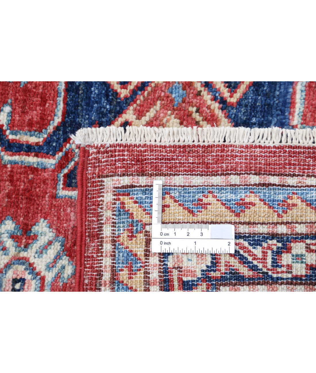 Kazak 5'6'' X 8'3'' Hand-Knotted Wool Rug 5'6'' x 8'3'' (165 X 248) / Red / Ivory