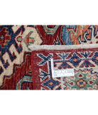 Kazak 3'6'' X 4'9'' Hand-Knotted Wool Rug 3'6'' x 4'9'' (105 X 143) / Red / Ivory