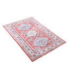 Kazak 2'9'' X 4'2'' Hand-Knotted Wool Rug 2'9'' x 4'2'' (83 X 125) / Red / Ivory