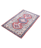 Kazak 2'7'' X 4'2'' Hand-Knotted Wool Rug 2'7'' x 4'2'' (78 X 125) / Red / Ivory