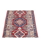 Kazak 2'7'' X 4'2'' Hand-Knotted Wool Rug 2'7'' x 4'2'' (78 X 125) / Red / Ivory