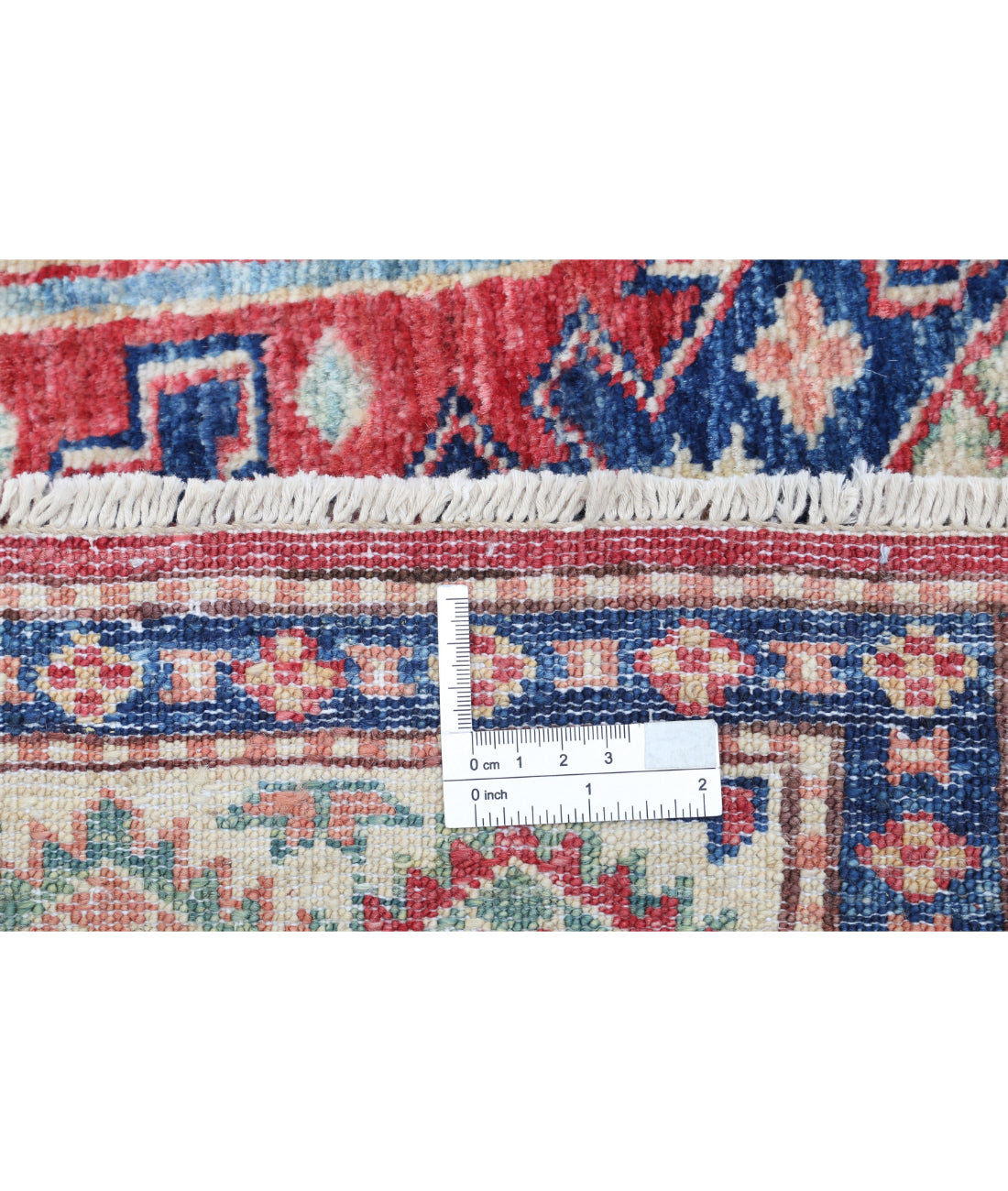 Kazak 2'8'' X 4'0'' Hand-Knotted Wool Rug 2'8'' x 4'0'' (80 X 120) / Red / Ivory