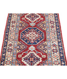 Kazak 2'8'' X 4'2'' Hand-Knotted Wool Rug 2'8'' x 4'2'' (80 X 125) / Red / Ivory