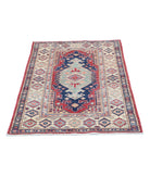 Kazak 2'9'' X 4'1'' Hand-Knotted Wool Rug 2'9'' x 4'1'' (83 X 123) / Red / Ivory