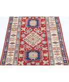 Kazak 2'9'' X 4'2'' Hand-Knotted Wool Rug 2'9'' x 4'2'' (83 X 125) / Red / Ivory