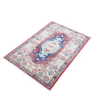 Kazak 2'9'' X 4'1'' Hand-Knotted Wool Rug 2'9'' x 4'1'' (83 X 123) / Red / Ivory