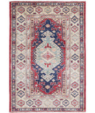 Kazak 2'9'' X 4'1'' Hand-Knotted Wool Rug 2'9'' x 4'1'' (83 X 123) / Red / Ivory