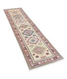 Kazak 2'2'' X 7'10'' Hand-Knotted Wool Rug 2'2'' x 7'10'' (65 X 235) / Gold / Red