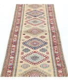 Kazak 2'2'' X 7'10'' Hand-Knotted Wool Rug 2'2'' x 7'10'' (65 X 235) / Gold / Red