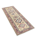 Kazak 2'6'' X 6'4'' Hand-Knotted Wool Rug 2'6'' x 6'4'' (75 X 190) / Gold / Red