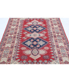 Kazak 5'0'' X 6'7'' Hand-Knotted Wool Rug 5'0'' x 6'7'' (150 X 198) / Red / Ivory