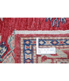 Kazak 5'0'' X 6'7'' Hand-Knotted Wool Rug 5'0'' x 6'7'' (150 X 198) / Red / Ivory