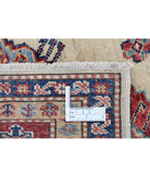 Kazak 4'9'' X 6'3'' Hand-Knotted Wool Rug 4'9'' x 6'3'' (143 X 188) / Ivory / Red