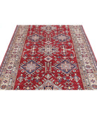 Kazak 5'8'' X 7'8'' Hand-Knotted Wool Rug 5'8'' x 7'8'' (170 X 230) / Red / Ivory