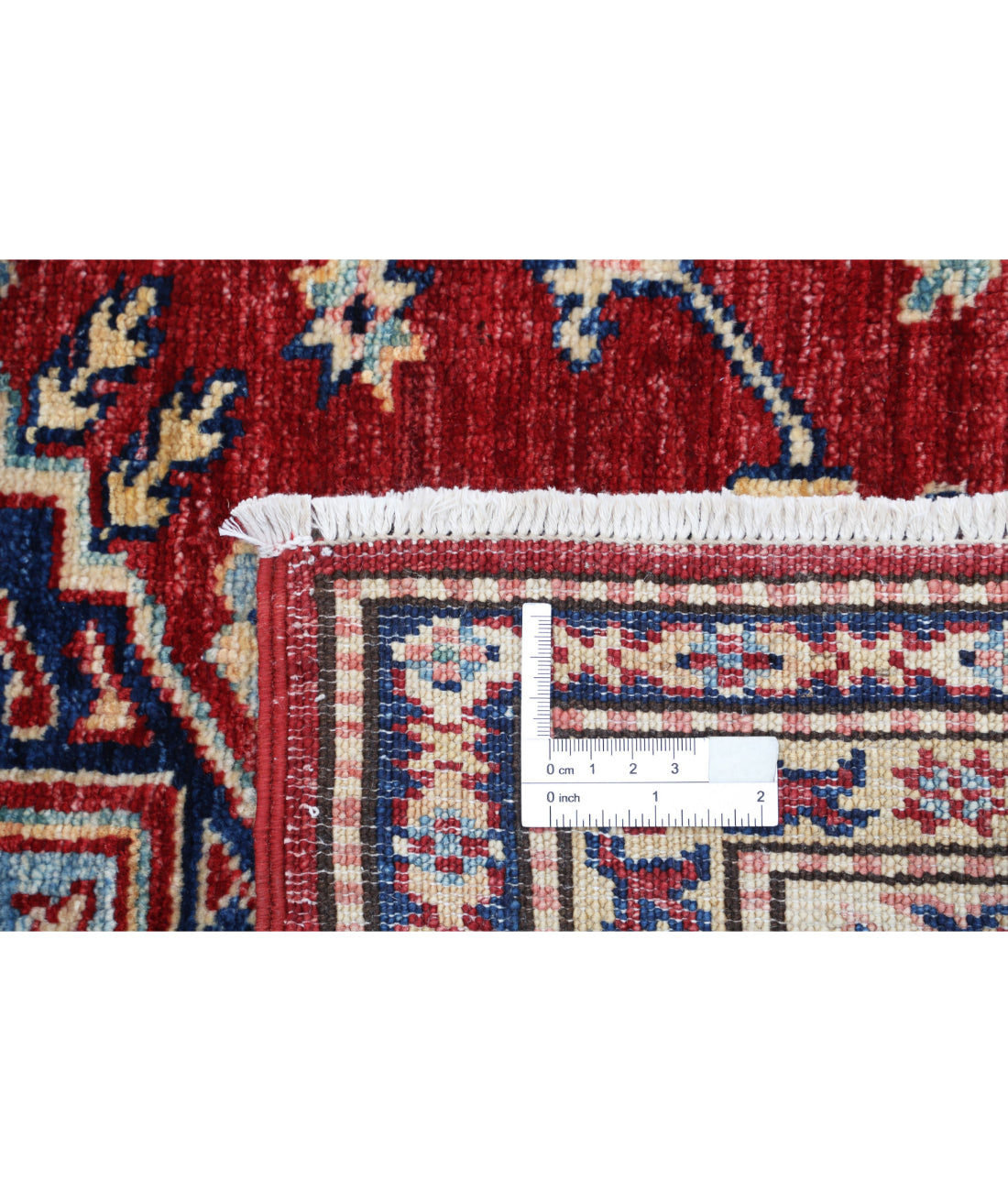 Kazak 5'8'' X 7'8'' Hand-Knotted Wool Rug 5'8'' x 7'8'' (170 X 230) / Red / Ivory