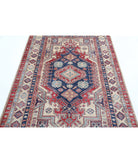 Kazak 4'8'' X 6'8'' Hand-Knotted Wool Rug 4'8'' x 6'8'' (140 X 200) / Blue / Ivory