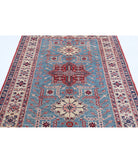 Kazak 4'9'' X 6'5'' Hand-Knotted Wool Rug 4'9'' x 6'5'' (143 X 193) / Blue / Ivory