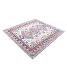 Kazak 5'11'' X 6'7'' Hand-Knotted Wool Rug 5'11'' x 6'7'' (178 X 198) / Ivory / Red