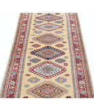 Kazak 2'4'' X 6'0'' Hand-Knotted Wool Rug 2'4'' x 6'0'' (70 X 180) / Gold / Red