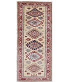 Kazak 2'4'' X 6'0'' Hand-Knotted Wool Rug 2'4'' x 6'0'' (70 X 180) / Gold / Red