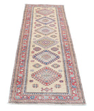 Kazak 2'3'' X 7'4'' Hand-Knotted Wool Rug 2'3'' x 7'4'' (68 X 220) / Gold / Red