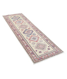 Kazak 2'4'' X 6'10'' Hand-Knotted Wool Rug 2'4'' x 6'10'' (70 X 205) / Beige / Red