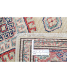 Kazak 2'4'' X 6'10'' Hand-Knotted Wool Rug 2'4'' x 6'10'' (70 X 205) / Beige / Red