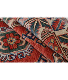 Kazak 2'7'' X 5'10'' Hand-Knotted Wool Rug 2'7'' x 5'10'' (78 X 175) / Red / Ivory