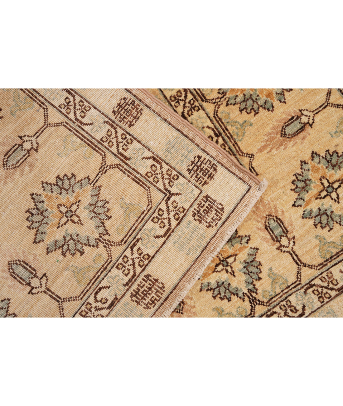 Ziegler 6' 3" X 11' 10" Hand-Knotted Wool Rug 6' 3" X 11' 10" (191 X 361) / Taupe / Ivory