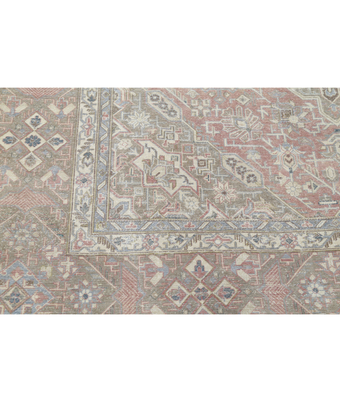 Tabriz 9'4'' X 13'0'' Hand-Knotted Wool Rug 9'4'' x 13'0'' (280 X 390) / Pink / Grey