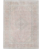 Tabriz 9'4'' X 13'0'' Hand-Knotted Wool Rug 9'4'' x 13'0'' (280 X 390) / Pink / Grey