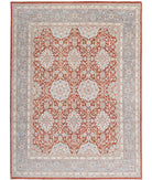 Tabriz 8'11'' X 12'1'' Hand-Knotted Wool Rug 8'11'' x 12'1'' (268 X 363) / Red / Blue