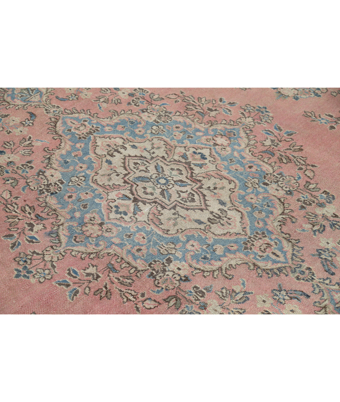 Tabriz 10'0'' X 13'8'' Hand-Knotted Wool Rug 10'0'' x 13'8'' (300 X 410) / Pink / Ivory