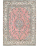 Tabriz 10'0'' X 13'8'' Hand-Knotted Wool Rug 10'0'' x 13'8'' (300 X 410) / Pink / Ivory