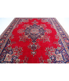 Tabriz 9'11'' X 13'3'' Hand-Knotted Wool Rug 9'11'' x 13'3'' (298 X 398) / Red / Blue