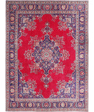 Tabriz 9'11'' X 13'3'' Hand-Knotted Wool Rug 9'11'' x 13'3'' (298 X 398) / Red / Blue