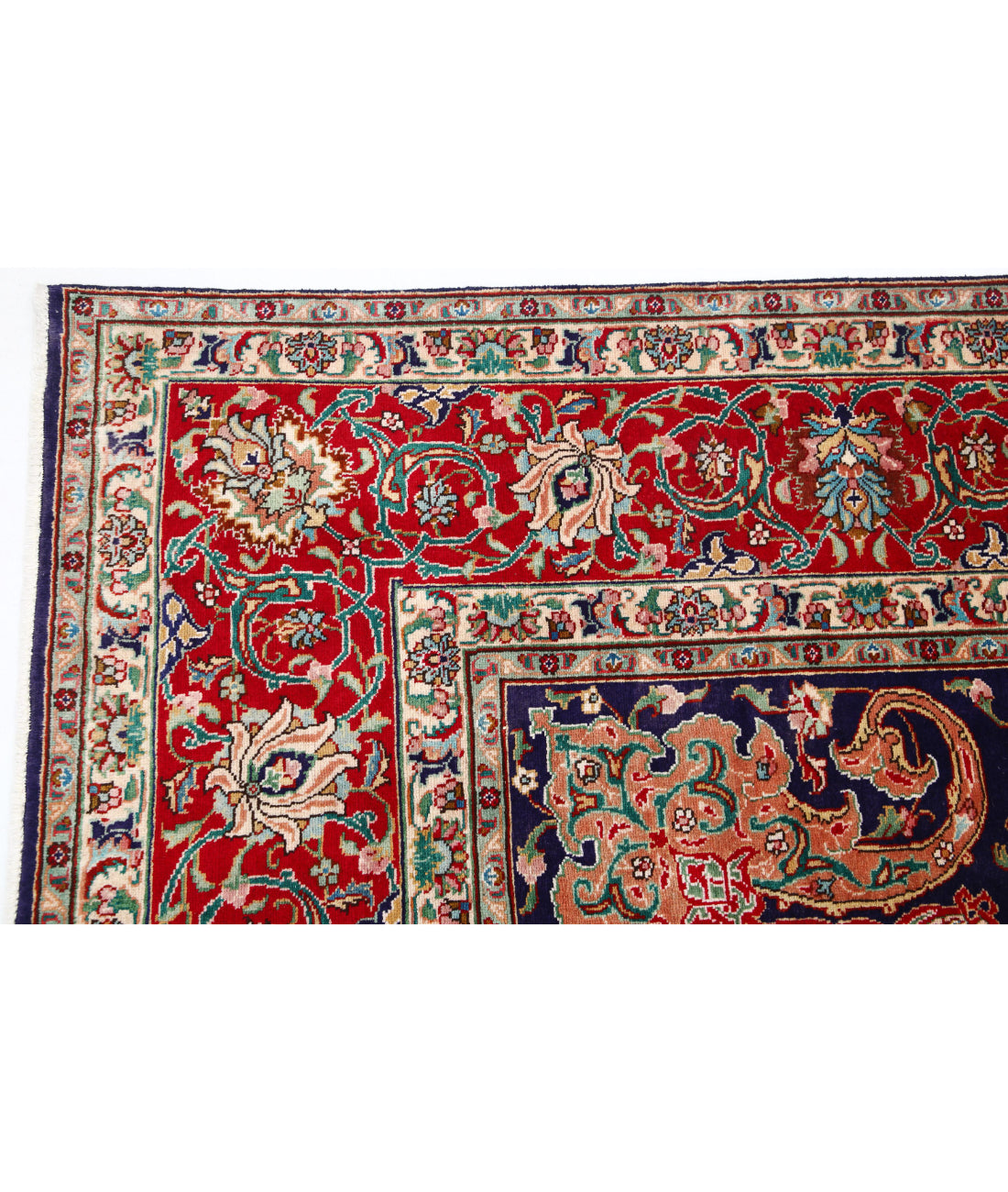 Tabriz 9'10'' X 12'9'' Hand-Knotted Wool Rug 9'10'' x 12'9'' (295 X 383) / Blue / Red