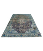 Tabriz 6'0'' X 8'11'' Hand-Knotted Wool Rug 6'0'' x 8'11'' (180 X 268) / Grey / Blue