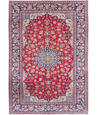 Tabriz 7'10'' X 11'1'' Hand-Knotted Wool Rug 7'10'' x 11'1'' (235 X 333) / Red / Blue