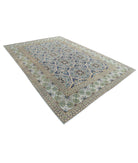 Tabriz 8'1'' X 11'9'' Hand-Knotted Wool Rug 8'1'' x 11'9'' (243 X 353) / Grey / Blue