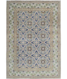 Tabriz 8'1'' X 11'9'' Hand-Knotted Wool Rug 8'1'' x 11'9'' (243 X 353) / Grey / Blue