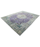 Tabriz 9'6'' X 12'5'' Hand-Knotted Wool Rug 9'6'' x 12'5'' (285 X 373) / Green / Blue