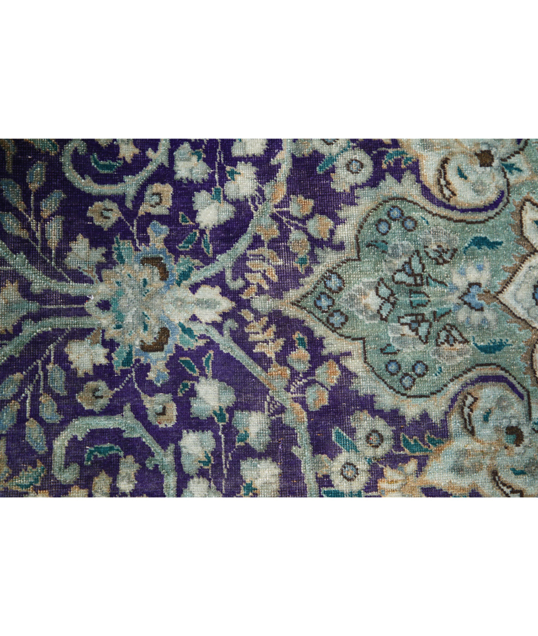 Tabriz 9'6'' X 12'5'' Hand-Knotted Wool Rug 9'6'' x 12'5'' (285 X 373) / Green / Blue