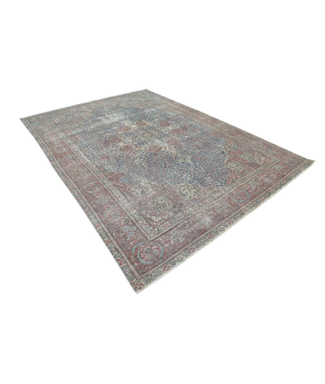 Tabriz 8'2'' X 11'2'' Hand-Knotted Wool Rug 8'2'' x 11'2'' (245 X 335) / Blue / Red