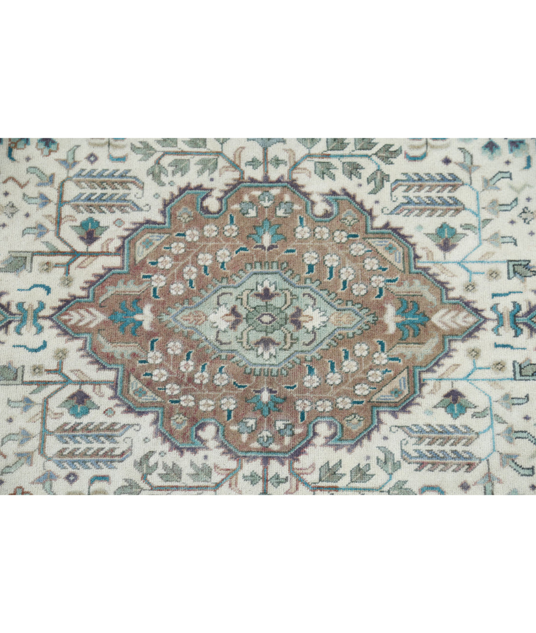 Tabriz 3'2'' X 5'0'' Hand-Knotted Wool Rug 3'2'' x 5'0'' (95 X 150) / Ivory / Green